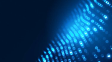 Nokta mavi dalga ışık ekran gradyan doku arkaplanı. Soyut ai teknolojisi büyük veri dijital arkaplanı. 3d oluşturma.