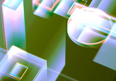 Verilerin 3 boyutlu görselleştirilmesi ve teknik arızalar. Soyut teknoloji yeniliği gelecekteki dijital arka plan. 3d oluşturma.