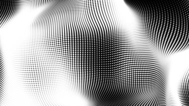 Nokta beyaz dalga teknolojisi dokusu. Soyut büyük veri dijital konsepti. 3d oluşturma.