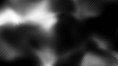 Nokta beyaz dalga teknolojisi dokusu. Soyut büyük veri dijital konsepti. 3d oluşturma.