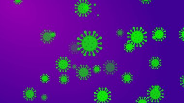 Coronavirus desenli afiş arkaplanı. Soyut sağlık hizmetleri Illustrasyon kavramı COVID-19.