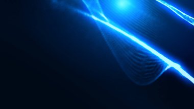Nokta mavi dalga ışık ekran gradyan doku arkaplanı. Soyut ai teknolojisi büyük veri dijital arkaplanı. 3d oluşturma.