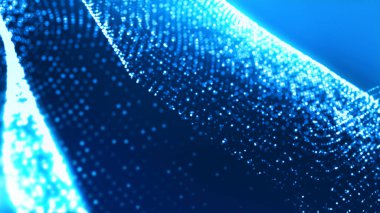 Nokta mavi dalga ışık ekran gradyan doku arkaplanı. Soyut ai teknolojisi büyük veri dijital arkaplanı. 3d oluşturma.