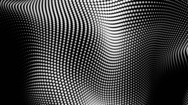 Nokta beyaz dalga teknolojisi dokusu. Soyut büyük veri dijital konsepti. 3d oluşturma.