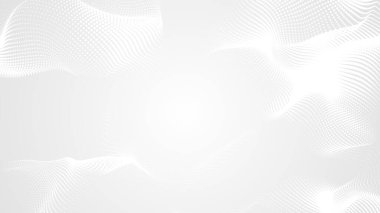 Nokta beyaz dalgalı ışık teknolojisi dokusu arka plan. Soyut büyük veri dijital konsepti. 3d oluşturma.