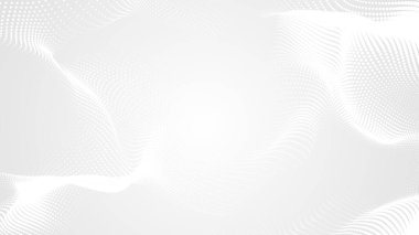 Nokta beyaz dalgalı ışık teknolojisi dokusu arka plan. Soyut büyük veri dijital konsepti. 3d oluşturma.