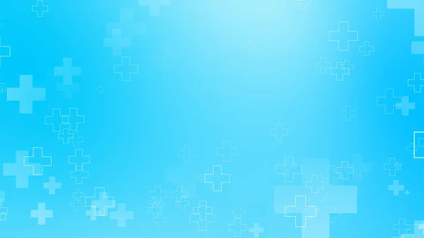 Abstract medical health blue cross pattern background. Graphic illustrations healthcare technology and science concept.