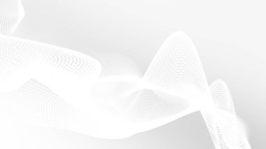 Nokta beyaz dalgalı ışık teknolojisi dokusu arka plan. Soyut büyük veri dijital konsepti. 3d oluşturma.