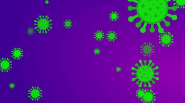 Coronavirus desenli afiş arkaplanı. Soyut sağlık hizmetleri Illustrasyon kavramı COVID-19.