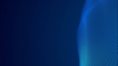 Nokta mavi dalga ışık ekran gradyan doku arkaplanı. Soyut teknoloji büyük veri dijital arkaplanı. 3d oluşturma.