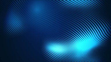 Nokta mavi dalga ışık ekran gradyan doku arkaplanı. Soyut teknoloji büyük veri dijital arkaplanı. 3d oluşturma.