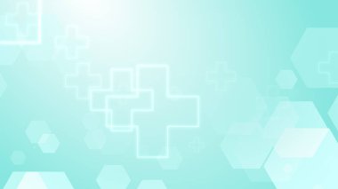 Altıgen çapraz geometrik mavi desenli tıbbi parlak arka plan. Soyut grafik tasarım teknolojisi ve bilim konsepti.