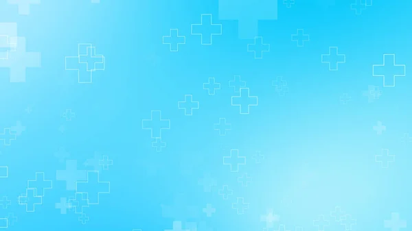 Abstract medical health blue cross pattern background. Graphic illustrations healthcare technology and science concept.