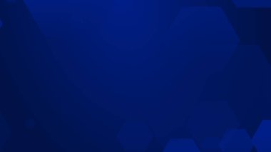 Altıgen geometrik mavi şablon teknolojisi yüksek teknolojili koyu arkaplan. Soyut grafik dijital gelecek bilim konsept tasarımı.
