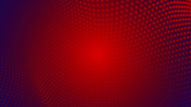 Nokta kırmızı dalga ekran gradyan doku arkaplanı. Soyut teknoloji büyük veri dijital arkaplanı. 3d oluşturma.