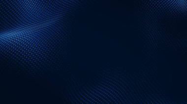 Nokta beyaz dalga ışık ekran gradyan doku arkaplanı. Soyut teknoloji büyük veri dijital arkaplanı. 3d oluşturma.