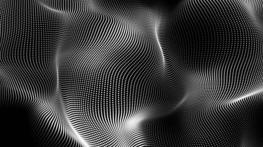 Nokta beyaz dalga teknolojisi dokusu. Soyut büyük veri dijital konsepti. 3d oluşturma.