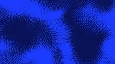 Nokta mavi dalga ışık ekran gradyan doku arkaplanı. Soyut teknoloji büyük veri dijital arkaplanı. 3d oluşturma.