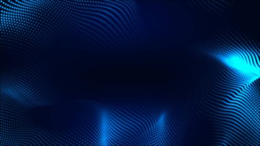 Nokta beyaz dalga ışık ekran gradyan doku arkaplanı. Soyut teknoloji büyük veri dijital arkaplanı. 3d oluşturma.