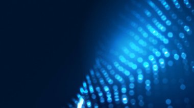 Nokta mavi dalga ışık ekran gradyan doku arkaplanı. Soyut ai teknolojisi büyük veri dijital arkaplanı. 3d oluşturma.