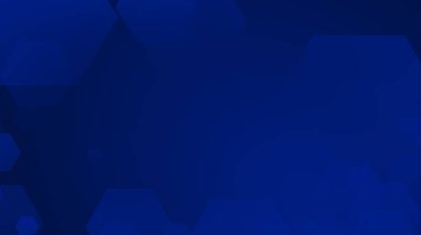 Altıgen geometrik mavi şablon teknolojisi yüksek teknolojili koyu arkaplan. Soyut grafik dijital gelecek bilim konsept tasarımı.