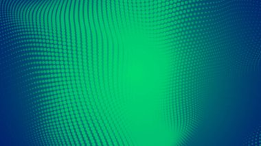 Nokta yeşil dalga ışık ekran gradyan doku arka planı. Soyut teknoloji büyük veri dijital arkaplanı. 3d oluşturma.