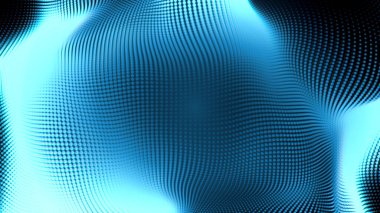 Nokta beyaz dalga ışık ekran gradyan doku arkaplanı. Soyut teknoloji büyük veri dijital arkaplanı. 3d oluşturma.