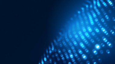 Nokta mavi dalga ışık ekran gradyan doku arkaplanı. Soyut ai teknolojisi büyük veri dijital arkaplanı. 3d oluşturma.