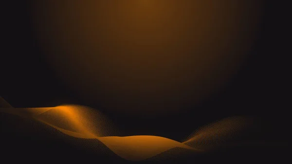 Dot orange wave light screen gradient texture background. Abstract  technology big data digital background. 3d rendering.