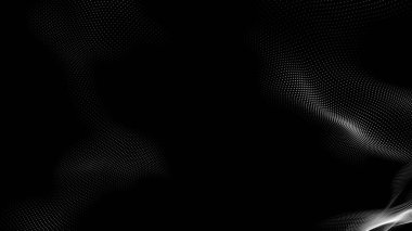 Nokta beyaz dalga teknolojisi dokusu. Soyut büyük veri dijital konsepti. 3d oluşturma.