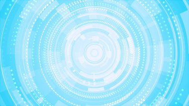 Daire şeklinde beyaz mavi parlak teknoloji yüksek teknoloji. Soyut grafik dijital gelecek konsept tasarımı.