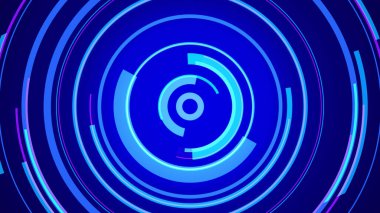 Mavi neon ışık teknolojisi. Yüksek teknoloji karanlık arka plan. Soyut grafik dijital gelecek konsept tasarımı.