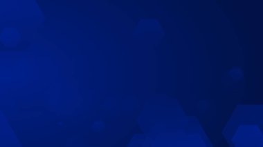 Altıgen geometrik mavi şablon teknolojisi yüksek teknolojili koyu arkaplan. Soyut grafik dijital gelecek bilim konsept tasarımı.