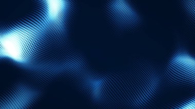 Nokta beyaz dalga ışık ekran gradyan doku arkaplanı. Soyut teknoloji büyük veri dijital arkaplanı. 3d oluşturma.