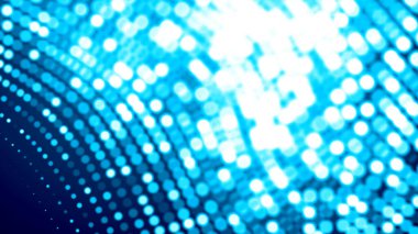 Nokta beyaz dalga ışık ekran gradyan doku arkaplanı. Soyut teknoloji büyük veri dijital arkaplanı. 3d oluşturma.