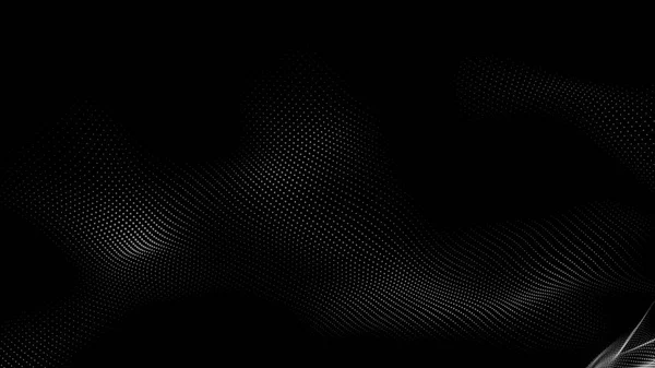 Dot White Black Wave Technology Texture Background Abstract Big Data — Stock Photo, Image