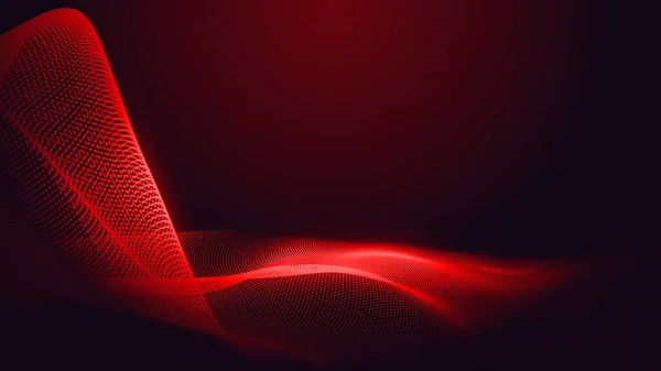 Dot Red Purple Wave Line Light Gradient Dark Background Tecnologia — Fotografia de Stock