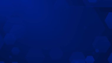 Altıgen geometrik mavi şablon teknolojisi yüksek teknolojili koyu arkaplan. Soyut grafik dijital gelecek bilim konsept tasarımı.