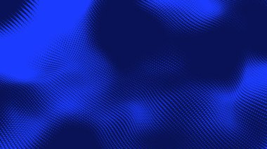 Nokta mavi dalga ışık ekran gradyan doku arkaplanı. Soyut teknoloji büyük veri dijital arkaplanı. 3d oluşturma.