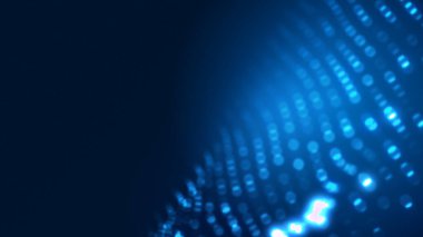 Nokta mavi dalga ışık ekran gradyan doku arkaplanı. Soyut ai teknolojisi büyük veri dijital arkaplanı. 3d oluşturma.