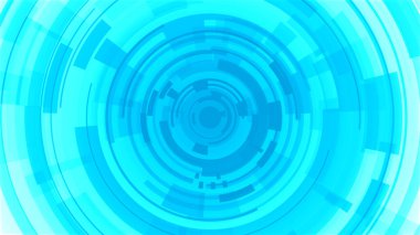 Daire şeklinde beyaz mavi parlak teknoloji yüksek teknoloji. Soyut grafik dijital gelecek konsept tasarımı.