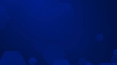 Altıgen geometrik mavi şablon teknolojisi yüksek teknolojili koyu arkaplan. Soyut grafik dijital gelecek bilim konsept tasarımı.