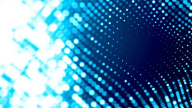 Nokta beyaz dalga ışık ekran gradyan doku arkaplanı. Soyut teknoloji büyük veri dijital arkaplanı. 3d oluşturma.