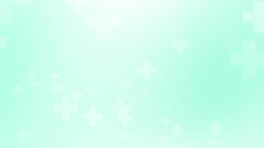 Tıbbi yeşil mavi haç desenli. Soyut sağlık teknolojisi ve bilim konsepti.