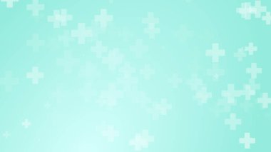 Tıbbi yeşil mavi haç desenli. Soyut sağlık teknolojisi ve bilim konsepti.