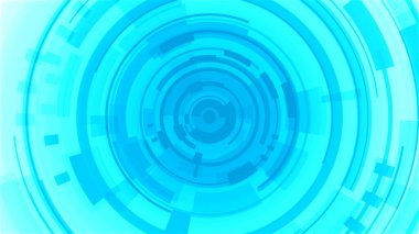 Daire şeklinde beyaz mavi parlak teknoloji yüksek teknoloji. Soyut grafik dijital gelecek konsept tasarımı.