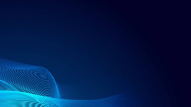 Nokta mavi dalga ışık ekran gradyan doku arkaplanı. Soyut teknoloji büyük veri dijital arkaplanı. 3d oluşturma.