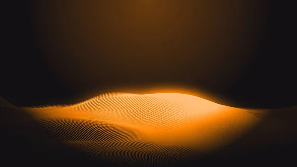 Punto Naranja Onda Luz Pantalla Gradiente Textura Fondo Tecnología Abstracta — Foto de Stock