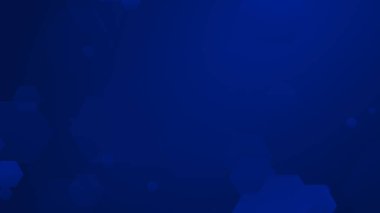 Altıgen geometrik mavi şablon teknolojisi yüksek teknolojili koyu arkaplan. Soyut grafik dijital gelecek bilim konsept tasarımı.