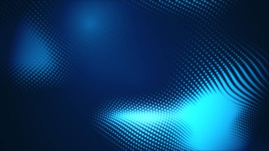Nokta mavi dalga ışık ekran gradyan doku arkaplanı. Soyut teknoloji büyük veri dijital arkaplanı. 3d oluşturma.